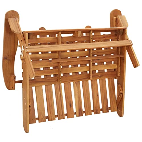 Banco Adirondack de acacia y mesa para terrazas y balcones 8