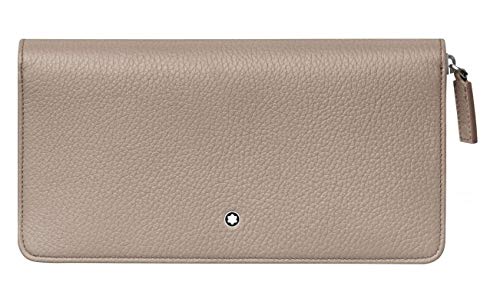 Montblanc MST Soft Grain Wallet 8cc Zip Portefeuille/Porte-Monnaie, Adultes, Unisexe, Beige (Beige), Taille Unique