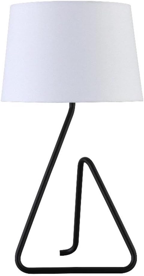 Pemberly Row Contemporary Table Lamp, 12 in Blackened Bronze Metal Base with White Linen Bell Shade, Modern Design for Workspace, Bedside Table or Living Room Decor, 22 in Height