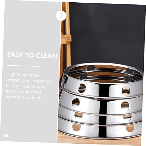 SHOWERORO Stainless Steel Wok Ring for Gas Stove Pot Holder Set Wok Base Gas Stove Rings Balanced Cooking Pot Stand
