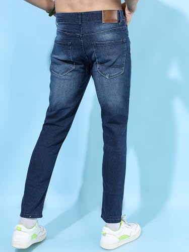 Image of Highlander Mens Tapered Fit Denim Jeans for Man| Regular Length|Mid-Rise|Stretchable Fabric for Comfort fit| Jeans for Man | Men Jeans