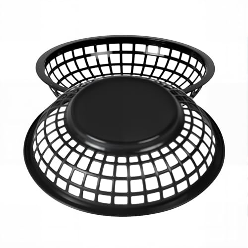 Cestas ovaladas de plástico duradero PINGEUI, lote de 70 piezas apilables de 20x20x4 cm 4