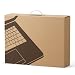 Laptop Shipping Box for 14" - 16" inch Notebook Netbook Mini PC, UN3481 Printed Eco-Friendly Packaging Mailing Box & 3 Inflatable Air Sac Bags & Pump, Shipping Courier Postal