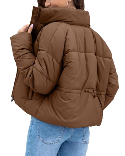 Women's Winter Quilted Jackets Casual Long Sleeve Puffer Coat Padded Outwear Fall Fashion 2024 with Pockets2