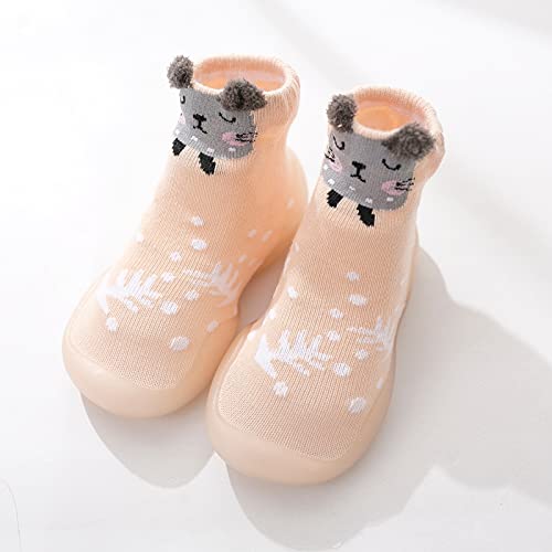 Infant Shoes,Boys Girls Animal Cartoon Socks Shoes Toddler Cute Fleece Warm Floor Socks Non Slip Prewalker B2