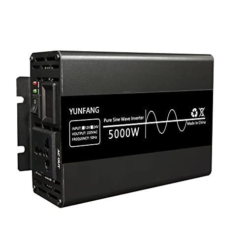 Onduleur onde pure 12V 220V 5000W, transformateur de batterie pour panneau solaire