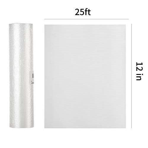 Shelf Liner, 12 Inch x 25 FT, Non Adhesive Cabinet Liner, Double Sided Non-Slip Drawer Liner, Washable Refrigerator Mats for Pantry Cabinet, Kitchen Cabinets, Storage, Kitchens and Desks, Clear Ribbed - Thumbnail 5