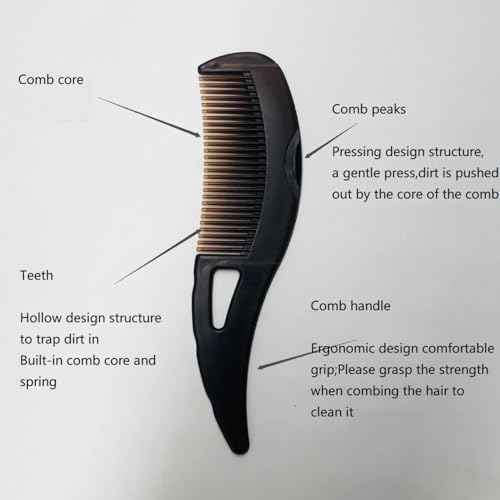 Image of ActionRise Dandruff Comb Energy Massage Comb Scalp Brush for Dandruff Removal, Lice Remover Products, Hair Dressing Comb, Plastic, Brown, Unisex (Pack of 1)
