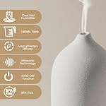 Diffuserlove Ceramic Essential Oil Diffuser 160ML Aromatherapy Diffuser for Home Bedroom Room Cool Mist Humidifier Stone Air Diffusers (Size:6.8" H x 3.6" W) - Image 3