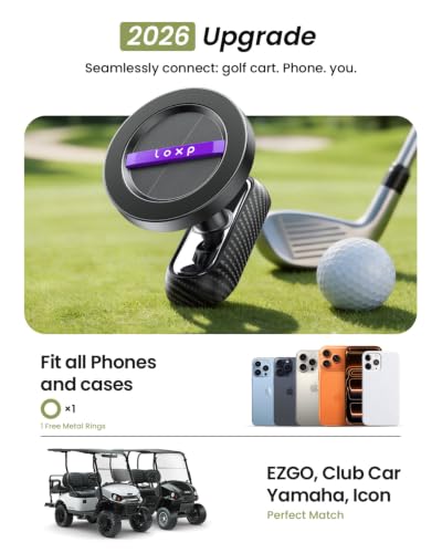 LOXP 360° Rotating MagSafe-Compatible Magnetic Golf Cart Phone Mount - image 9