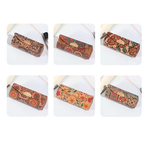 Mandala Bohemian Style 6 Pcs Lipstick Case With Mirror Chapstick Holder Storage Vintage Makeup Box Small Gifts Case3