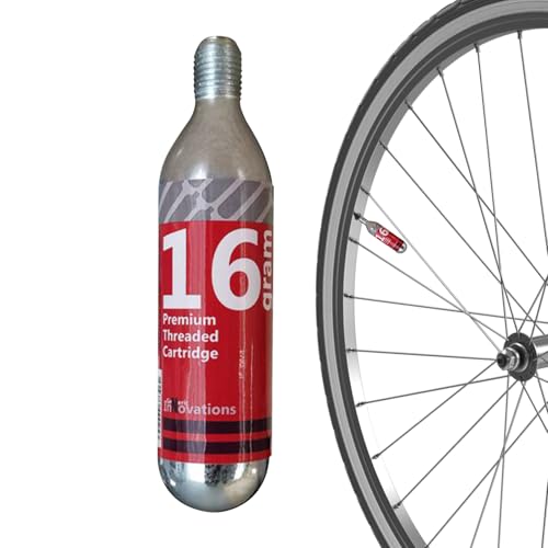 Cartucho de aire para bicicleta, cartucho de 16 g, bomba de aire roscada para bicicleta de carretera, uso diario, ciclismo urbano, motocicleta