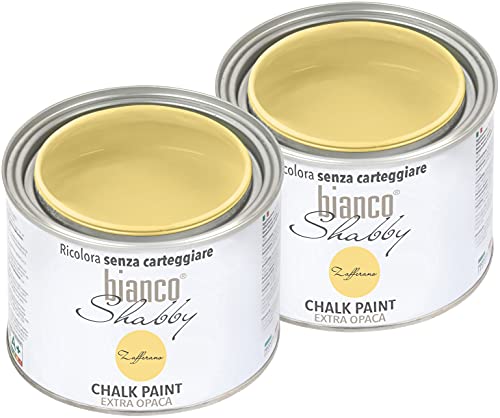 Chalk Paint Azafrán Pintura Shabby Chic Vintage para muebles y paredes extra mate (oferta 2 x 500)