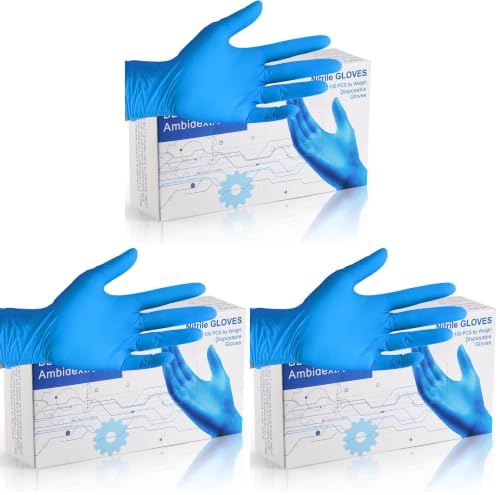 PEIPU Nitrile Disposable GlovesLarge 100 Pack Powder Free Cleaning Service Gloves Latex Free 4Mil
