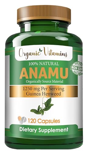 Organic Vitamins Anamu 1250mg 100% Organically Grown 120 Capsules...