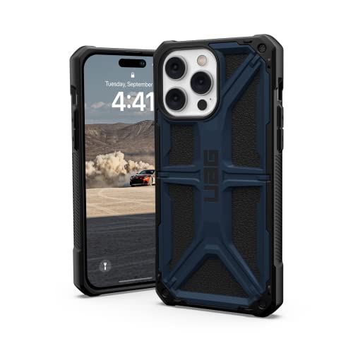 URBAN ARMOR GEAR UAG Designed for iPhone 14 Pro Max Case Blue Mallard 6.7 Monarch Rugged Premium Protective Cover Lightweight Slim Shockproof Dropproof Compatible with Wireless Charging