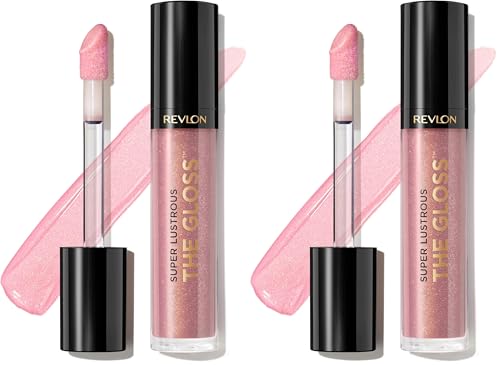Image of Revlon Super Lustrous Lip Gloss, Non-Sticky, Hydrating, High Shine Finish, 203 Lean In, 0.13 oz (Pack of 2)