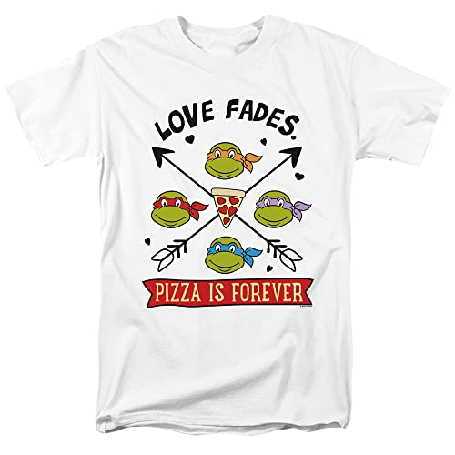 T-shirt TMNT Pizza is Forever LOGOVISION Blanc Mixte en coton pour adulte
