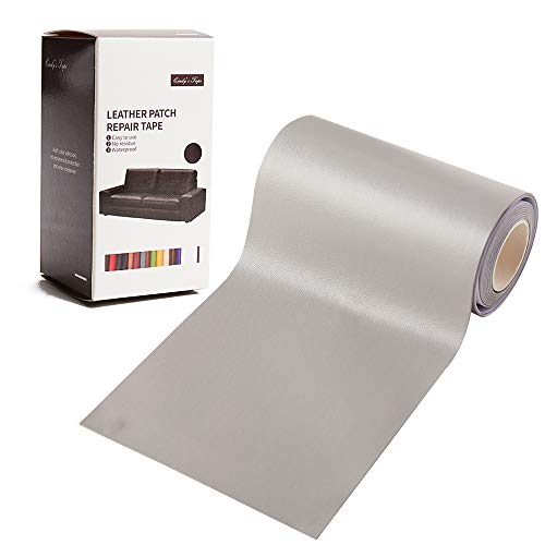 Image of Leather Repair Patch Kit Light Gray 4 x 60 inch Leather Repair Tape Self Adhesive Patch for Furniture, Couch, Sofa, Car Seats Computer Chair First Aid Vinyl Repair Kit