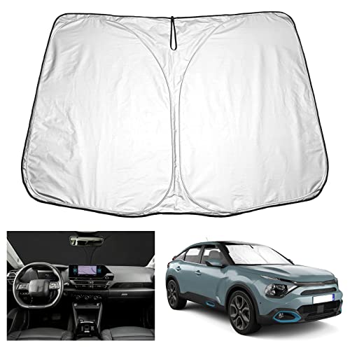 YEE PIN Compatible con Citroe*n C4 E-C4 2022+ sombrilla para coche, plegable, protección solar delantera del parabrisas UV