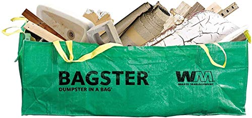 Bagster 3CUYD Dumpster in a Bag Holds up to 3,300 lb, Green (1-Pack)