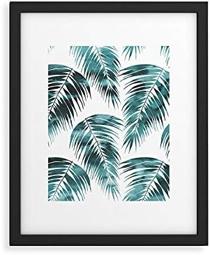 Deny Designs Early 2021 Framed Art Print, 8" x 10", Maui Palm Green and White