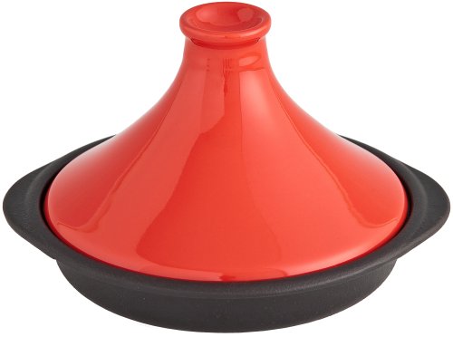 池永鉄工 タジン鍋 20cm 本体:中国製 蓋:日本製 IH対応 赤 11261