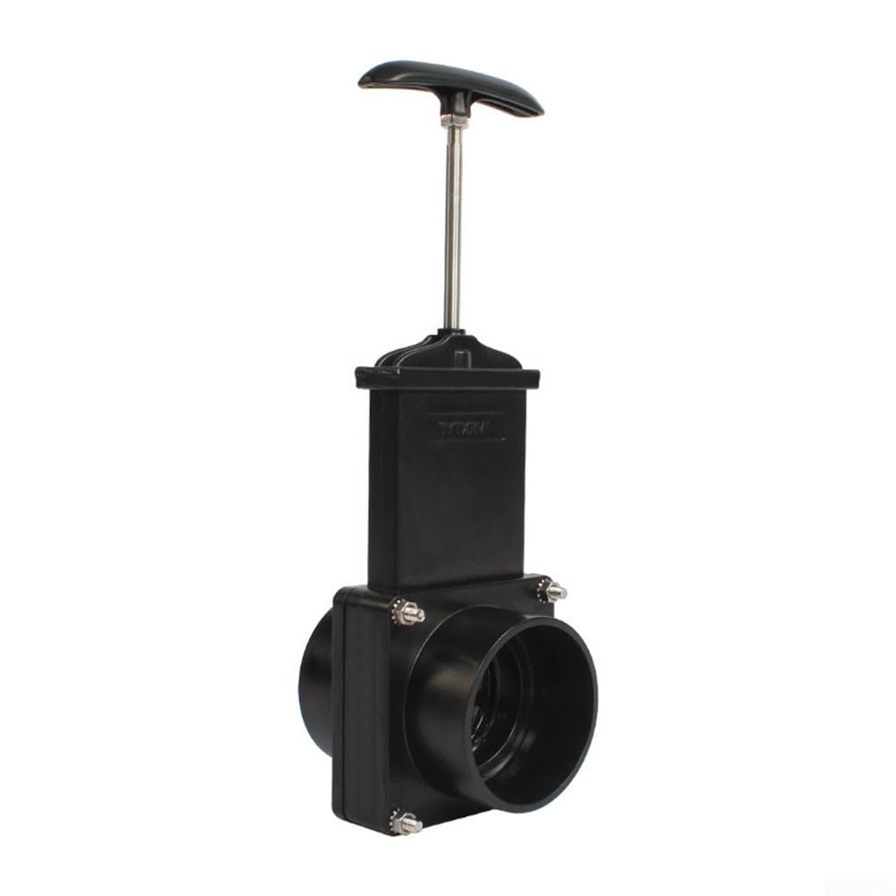Robusta valvola di scarico per camper prestazioni affidabili in diverse condizioni di liquido, con guarnizione Santopren, apertura di flusso completa 50 mm, colore nero (75 mm)