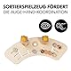 hauck Play Sorting Set, Giraffe White - Spielbrett mit Sortierspiel Kompatibel mit Alpha+ & Beta+ Holzhochstuhl, Baby Holz Spielzeug Fördert Auge Hand Koordination