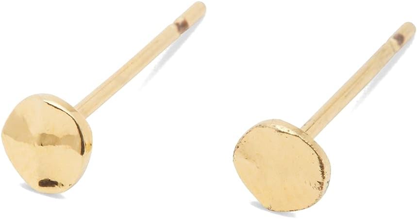 gorjana Women's Chloe Mini Studs, 18k Gold Plated, Hammered Finish Earrings