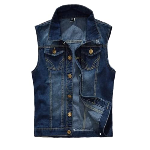 Chalecos de mezclilla para hombre, chaquetas, abrigos de mezclilla, chalecos de algodón ajustados, 2206, 3XL