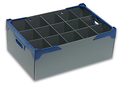 Glassjacks Glass Storage Box, 15 Cells for 15 Glasses or Items, Max Width 97mm, Max Height 145mm, Includes Lid, Delivered Fully Assembled