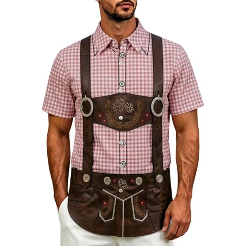 Chemise été homme casual imprimée pour un festival de la bière réussi