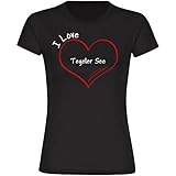 tegeler see strandbad Hochwertiges Damen T-Shirt, Rundhals, Kurzarm, schmaler Kragen aus Rippstrick, zeitgemäße taillierte Passform, dadurch fällt dieses Shirt kleiner aus, Größentabelle beachten! Weiche und ebenmäßige Oberfläche, einlaufvorbehandelt, zertifiziert nach OEKO-TEX 100, der Shirt Hersteller ist Mitglied der Fair Wear Foundation, verfügbare Größen: S bis 3XL, Material: 100% Baumwolle (Sport Grey: 85% Baumwolle / 15% Viskose) inkl. professioneller Bedruckung in Premium Qualität durch multifanshop