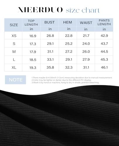 XIEERDUO Black Lounge Sets For Women Summer Short Sleeve Casual Vocation 2 Piece Beach Airport Outfits Pajamas Sets S - Thumbnail 5