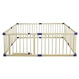 Parque Infantil para Bebés de Madera 110x110cm 120x160cm 150x180cm 180x200cm, Valla Grande para bebés, Centro de Actividades para niños en Interiores y Exteriores, Parque Infantil para niños pequeños