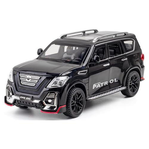 Image of 1:24 Scale Patrol Toy Car for Kids Diecast Metal Model Toy Cars with Light Sound Pullback Openable Door