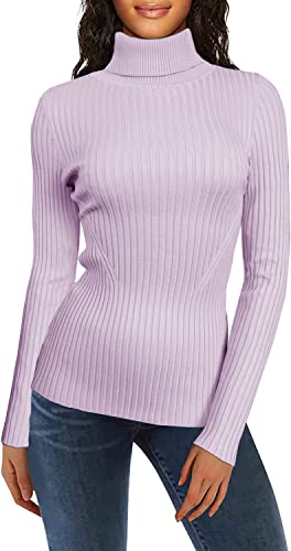 V28 Turtleneck Ribbed Sweater for Women
