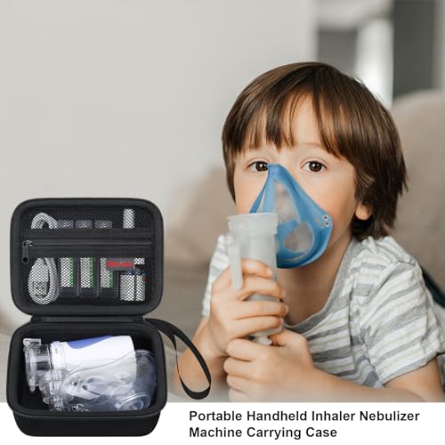 Image of Elonbo Carrying Case for Portable Handheld Inhaler Nebulizer Machine, Black
