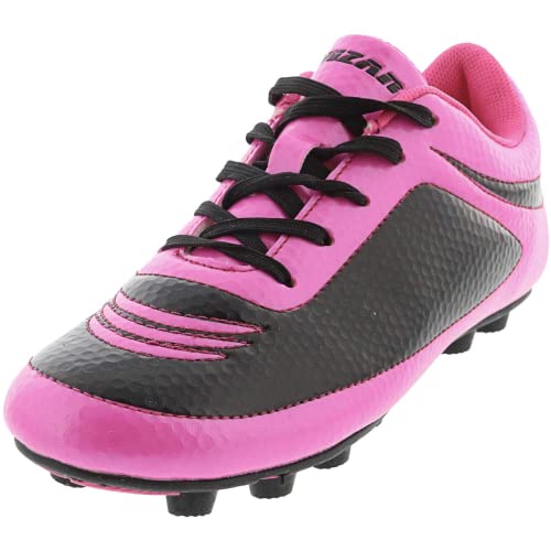 Vizari Youth/Jr Infinity FG Soccer Cleats | Soccer Cleats Boys | Kids Soccer Cleats | Outoor Soccer Shoes Pink/Black
