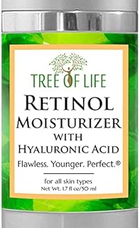 Tree of Life Retinol Facial Moisturizer | Renewing Face Cream with Botanical Hyaluronic Acid, 1.7 fl oz