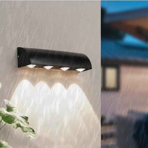 Lámparas de Pared de Aluminio Negro con Diseño Moderno de 4 Luces LED
