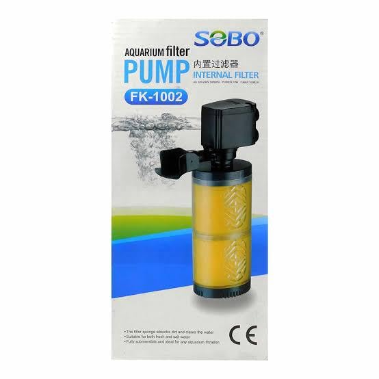 Aquarium Filter Sobo 3 in 1 Filtration System Aquarium Internal Filter FK-1002 Filter for Fish Tank Aquarium/Power: 10W, Voltage: 220V-240V, Frequency: 50/60Hz, Flow: 1000L/H