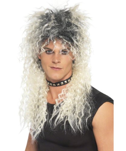 Smiffy's HARD ROCKER WIG,TWO TONE,BLONDE W/ROOTS