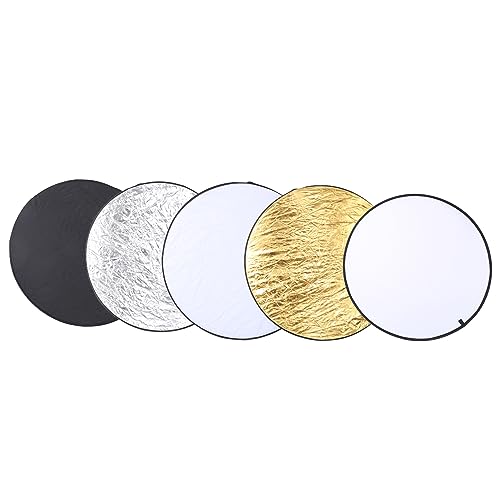 Light Diffuser Photography Diffuser Light Diffuser Sheet 110cm 5 in 1 Handhold Collapsible Round Disc Light Reflector Portable Photography Diffuser