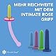 Intimate Rose Medium 4er-Pack Silikon-Dilatoren für Frauen und Männer, medizinisches Produkt zur Linderung von Beckenschmerzen in den Größen 3-6