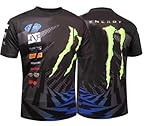 T-Shirt für Herren Replik für Motorrad Mónster Energy (DE/NL/SE/PL, Alphanumerisch, XL, Regular, Regular, Schwarz)
