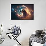 【MATÉRIAU DE HAUTE QUALITÉ】 Nos peintures murales sont faites de toile de haute qualité, imperméable, résistante aux UV et à la décoloration en intérieur. Les motifs imprimés sont haute définition, colorés et réalistes.