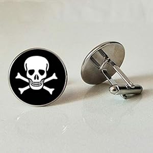 Patroon Glas Manchetknopen Gevaar Sign Manchetknopen Heren Shirt Sieraden Convex Ronde Glas Sieraden Handgemaakte Aangepaste Manchetknopen