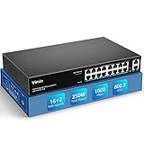 high ports [Qualität und Zuverlässigkeit Garantiert] Jeder VIMIN PoE-Switch durchläuft strenge Tests, um Zuverlässigkeit, Qualität und Leistung sicherzustellen. Er wird mit einer einjährigen Garantie und lebenslangem technischen Support geliefert und bietet zusätzliche Sicherheit für Ihre Investition.